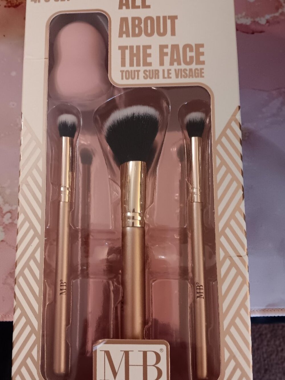 Make Up Brush 4 piece Set MHB "All About The Face" NEW IN BOX!